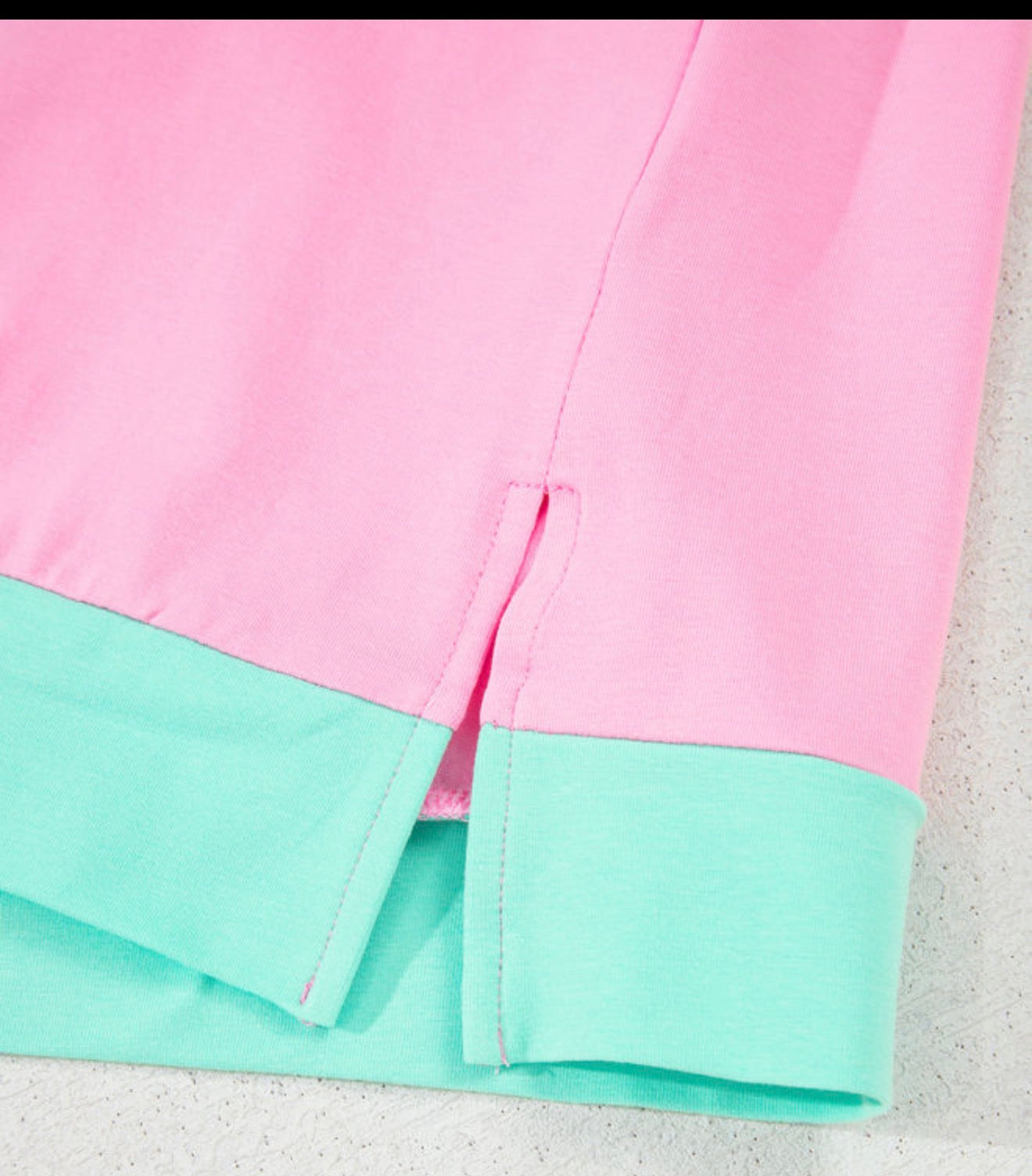 Mint & Half Button Top