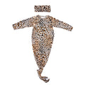 Leopard Babe Baby Gown + Bow