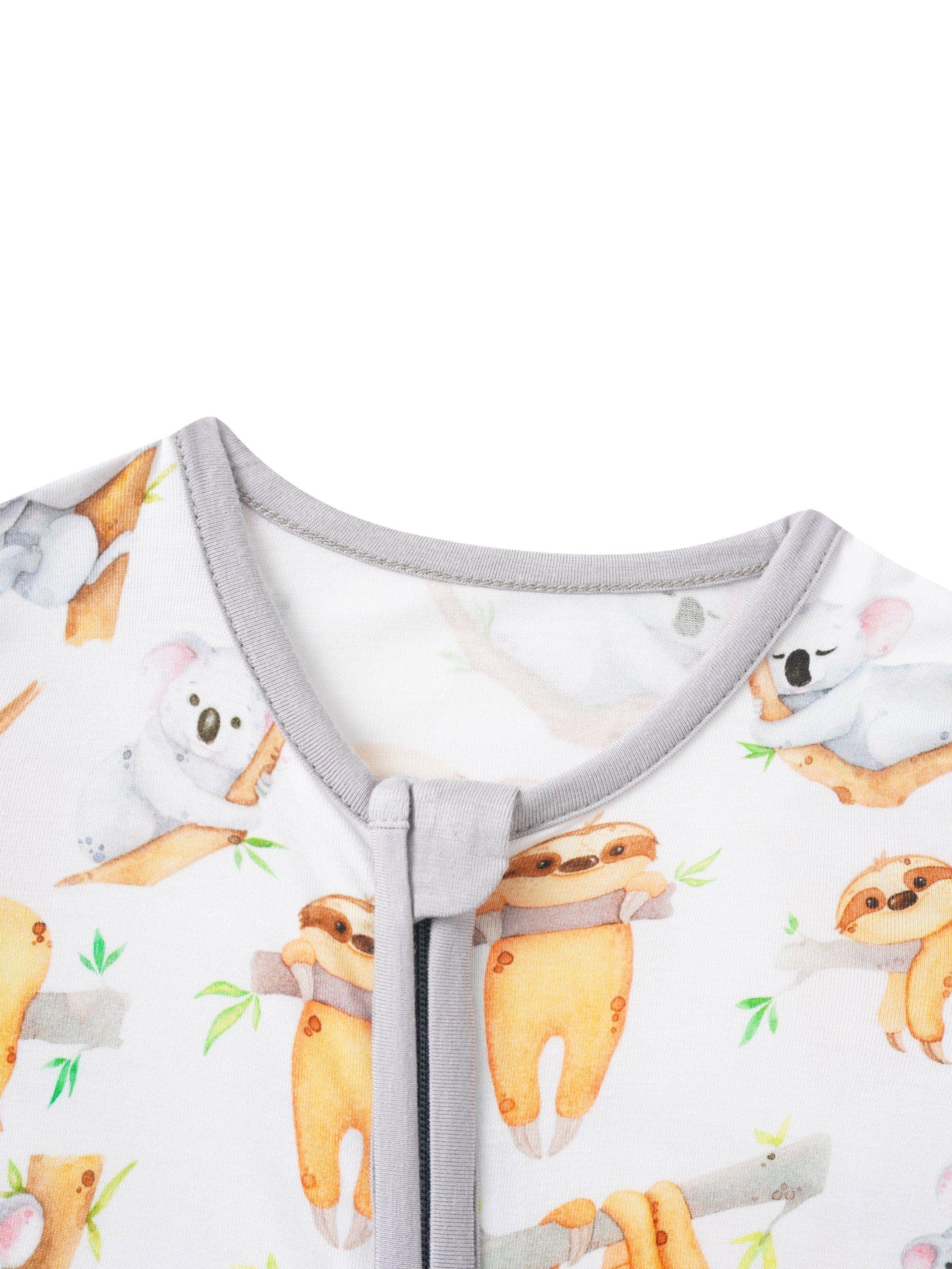 Sloth Bamboo Baby Shorty Zippy Romper