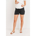 Black Over-the-Belly Terry Lounge Shorts
