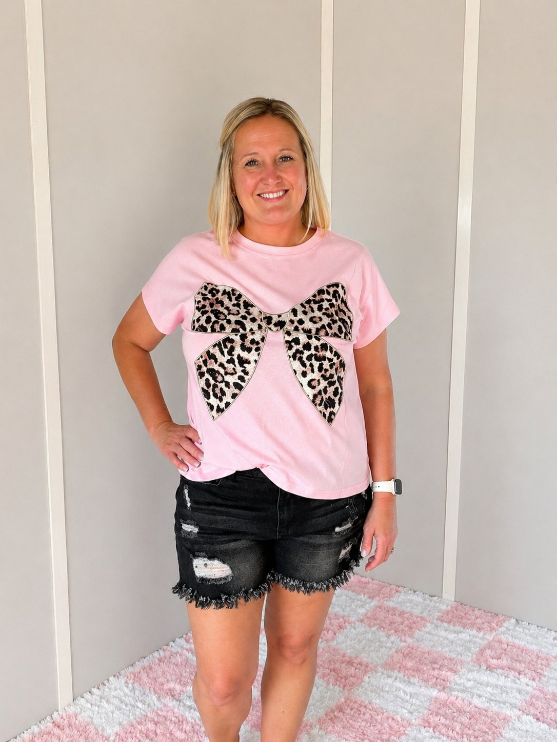 High Rise Distressed Black Denim Shorts