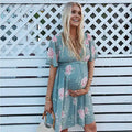 Floral Chiffon Bump-Friendly Dress