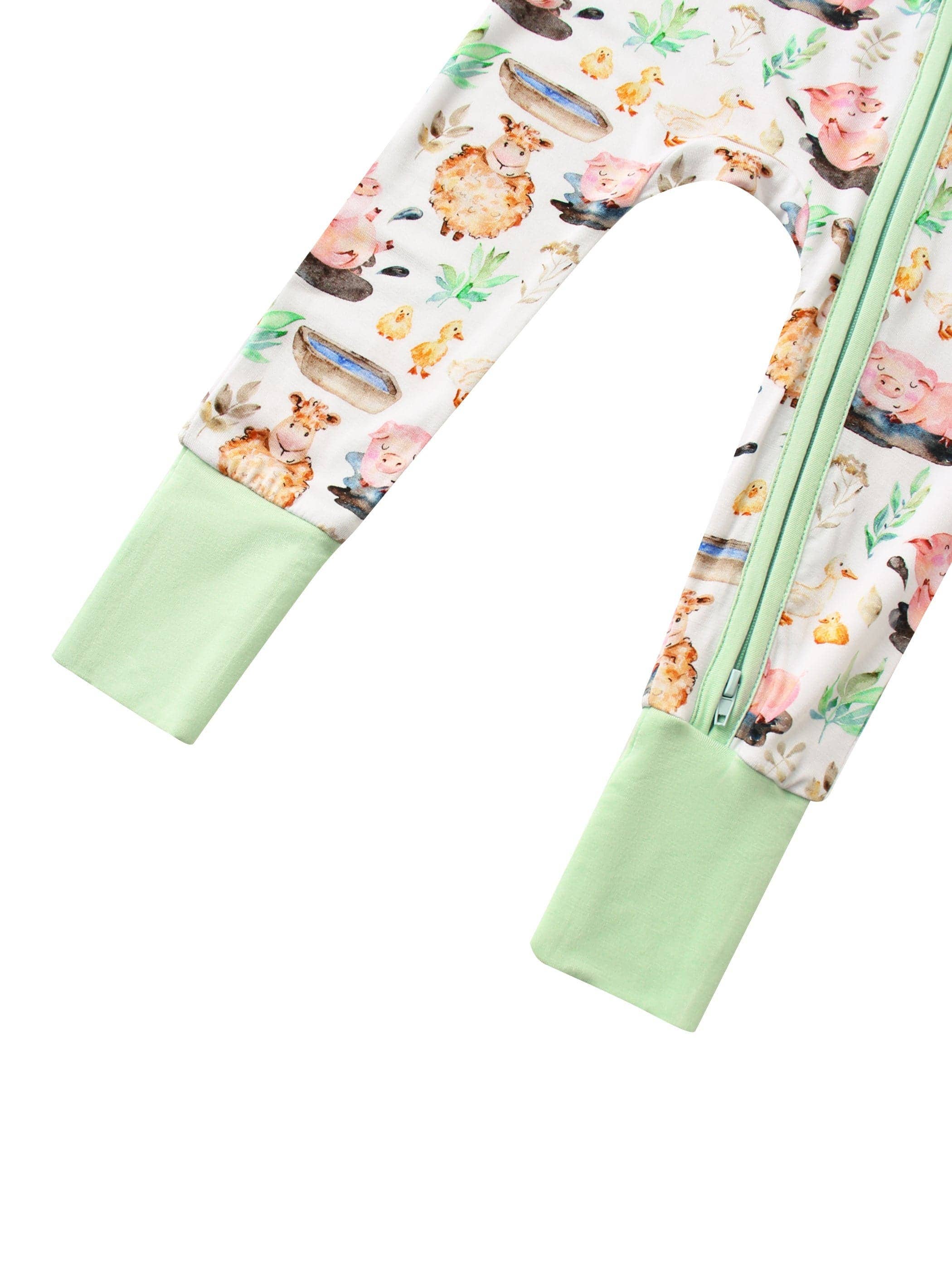 Farmyard Fun Bamboo Convertible Zippy Romper