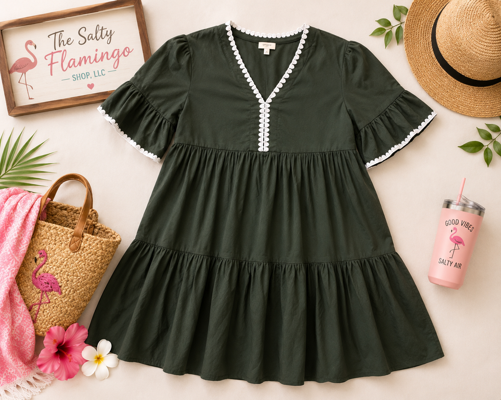 Olive Breeze Dress