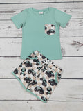 Trucks Gingham Shorts Set