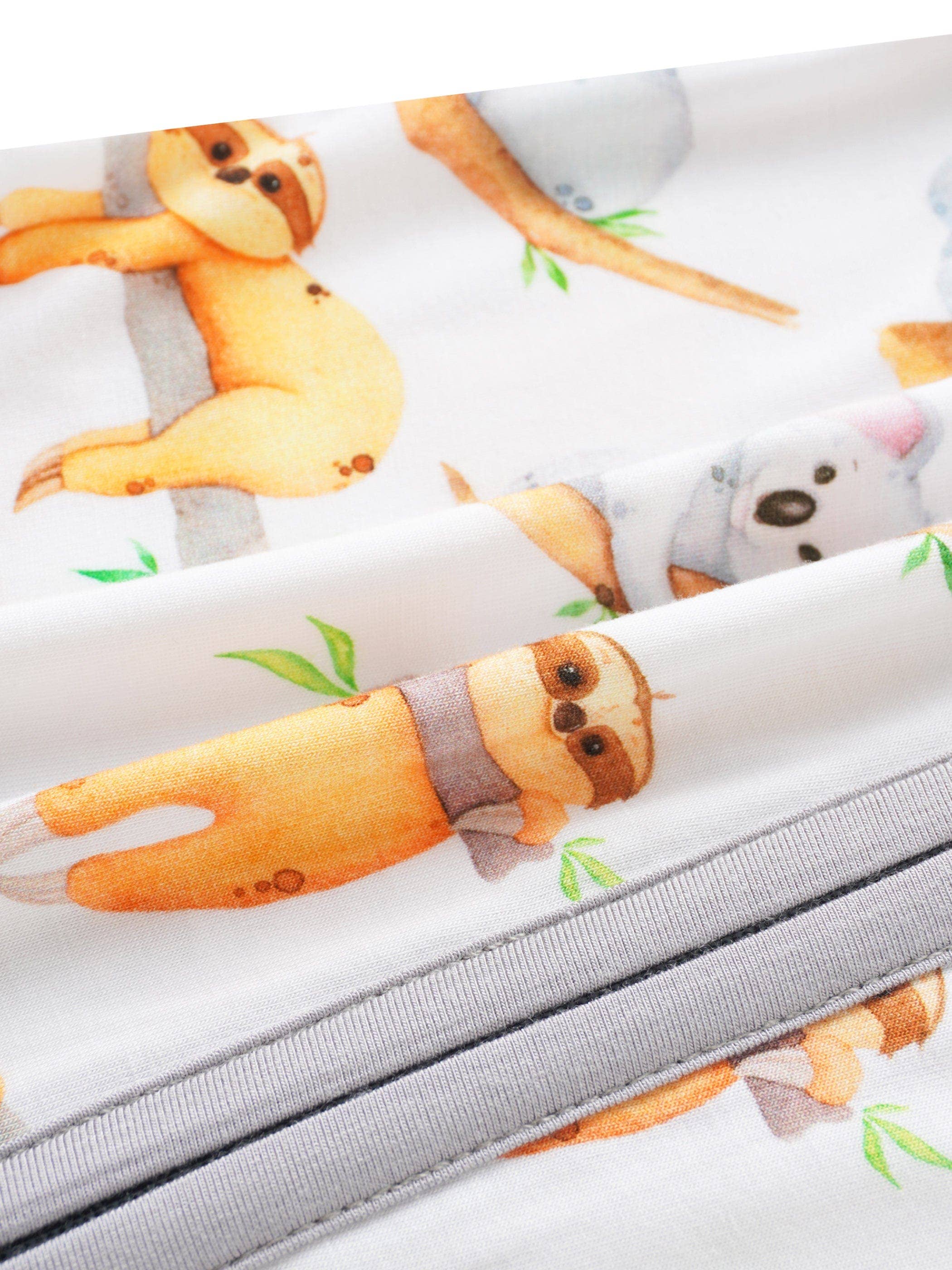Sloth Bamboo Baby Shorty Zippy Romper