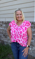 Pretty in Pink Leopard Top
