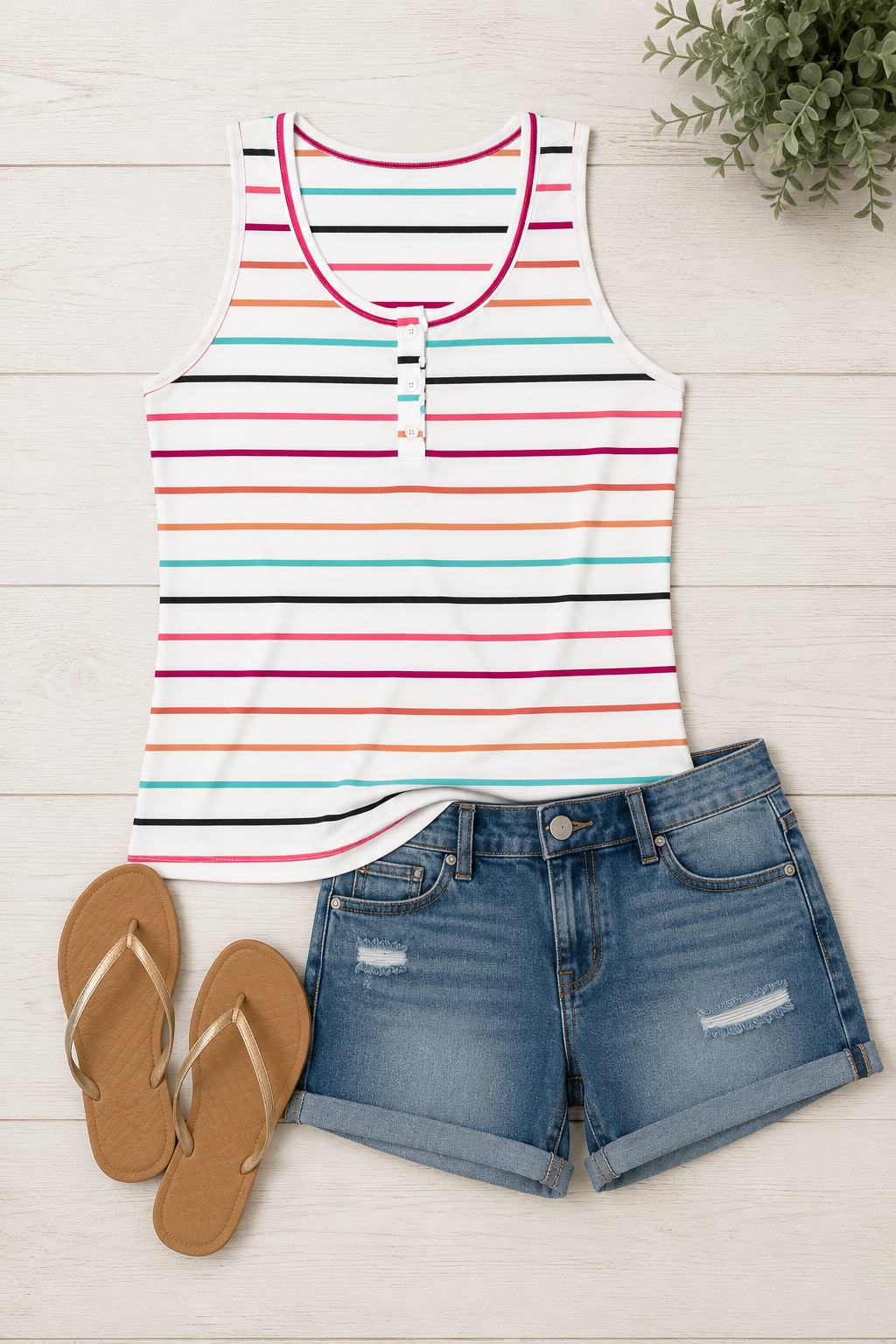 Stripe & Snap Everyday Tank