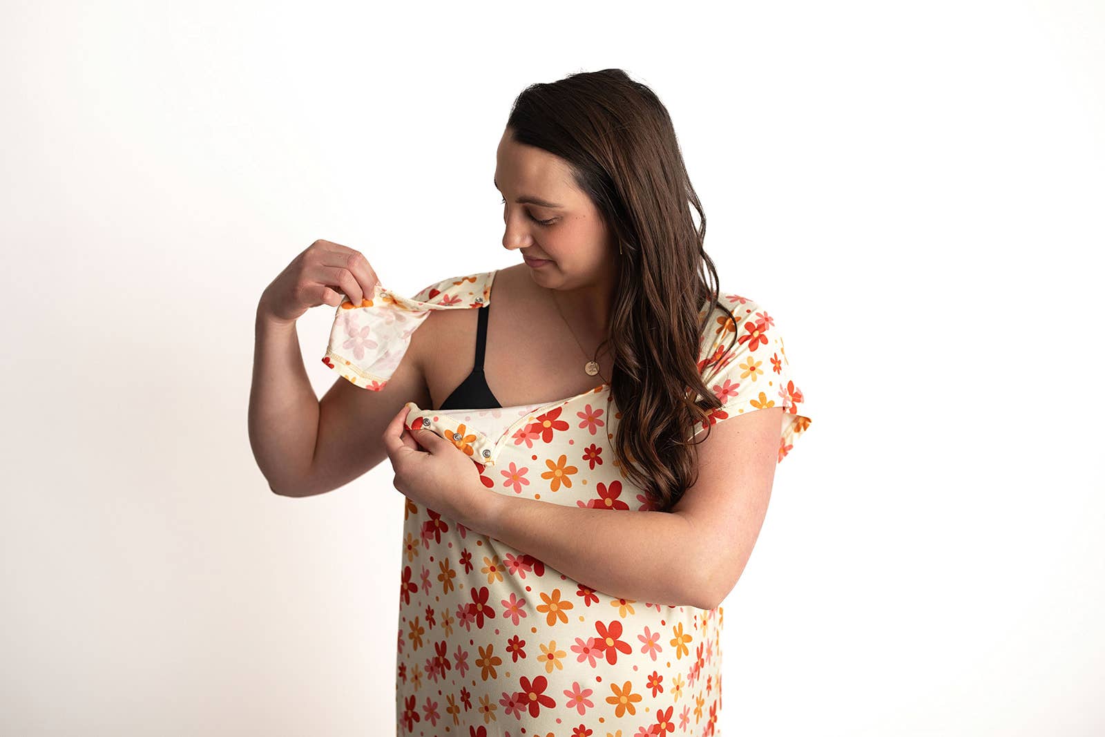 Groovy Floral Bump Friendly Gown
