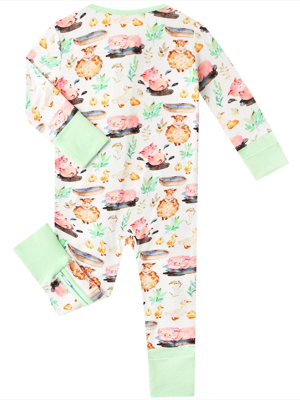 Farmyard Fun Bamboo Convertible Zippy Romper