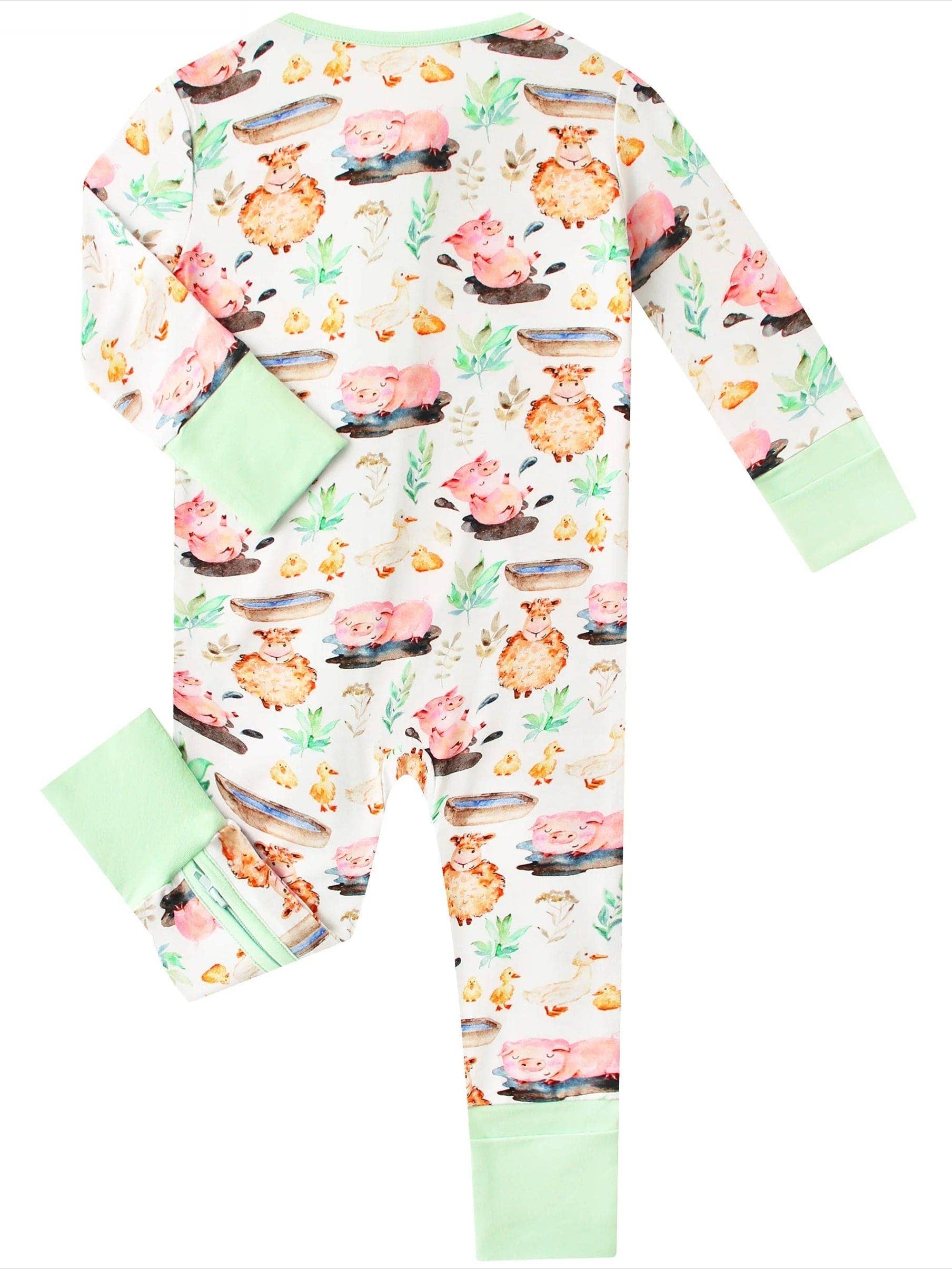 Farmyard Fun Bamboo Convertible Zippy Romper
