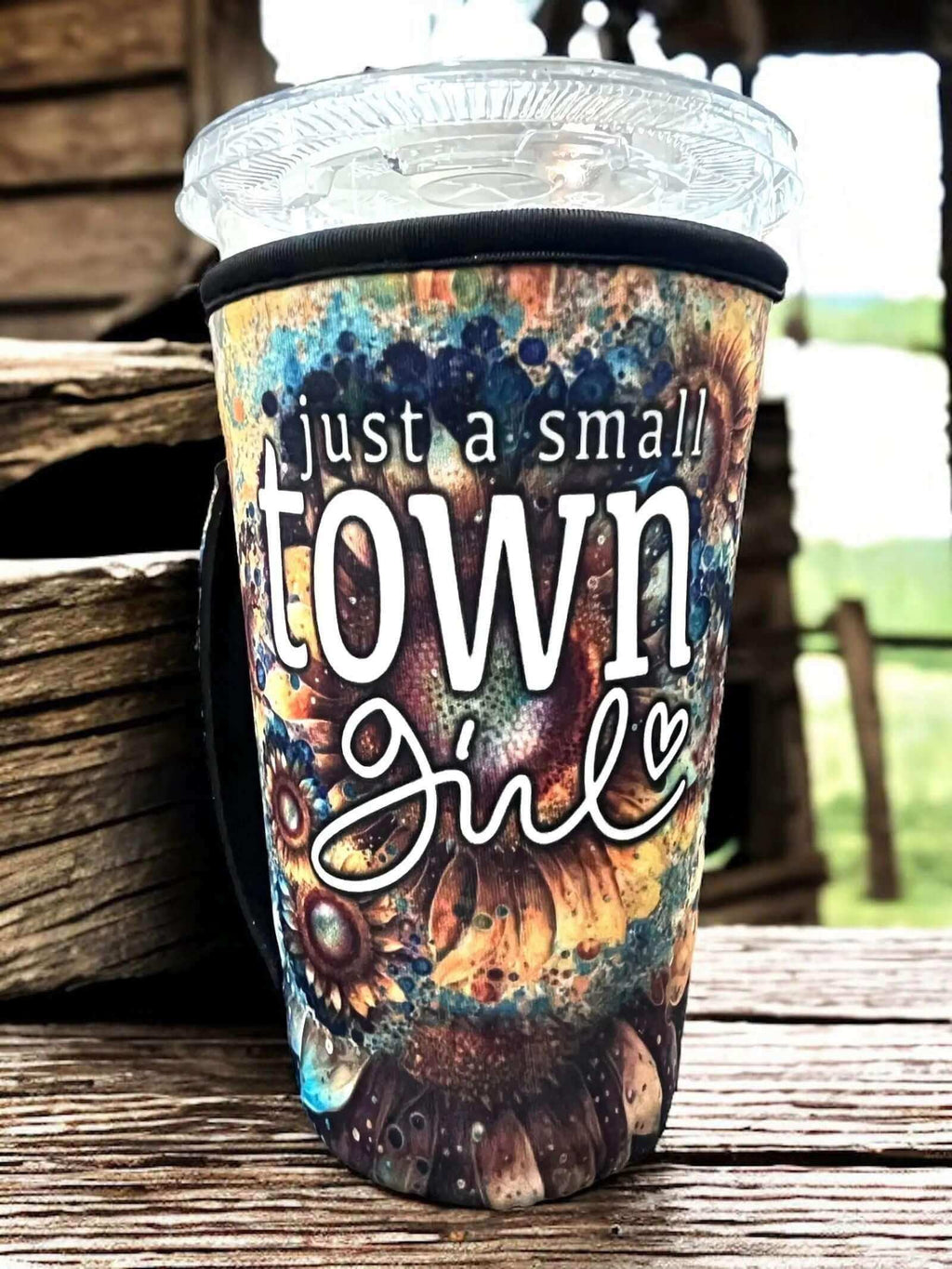 Small Town Girl Sunflower 20 oz Cup Sleeve