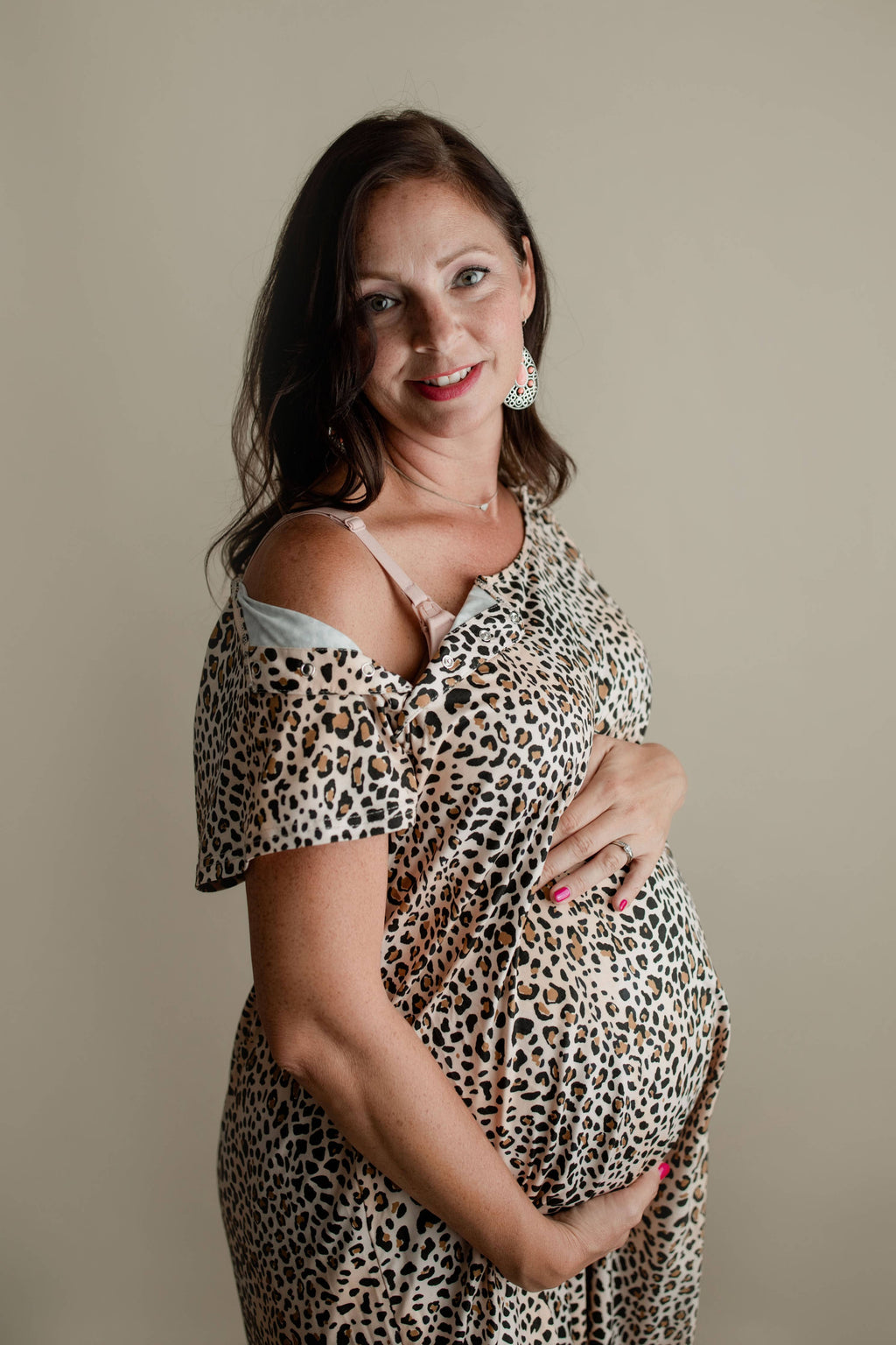 Bump Friendly Mama Leopard  Gown