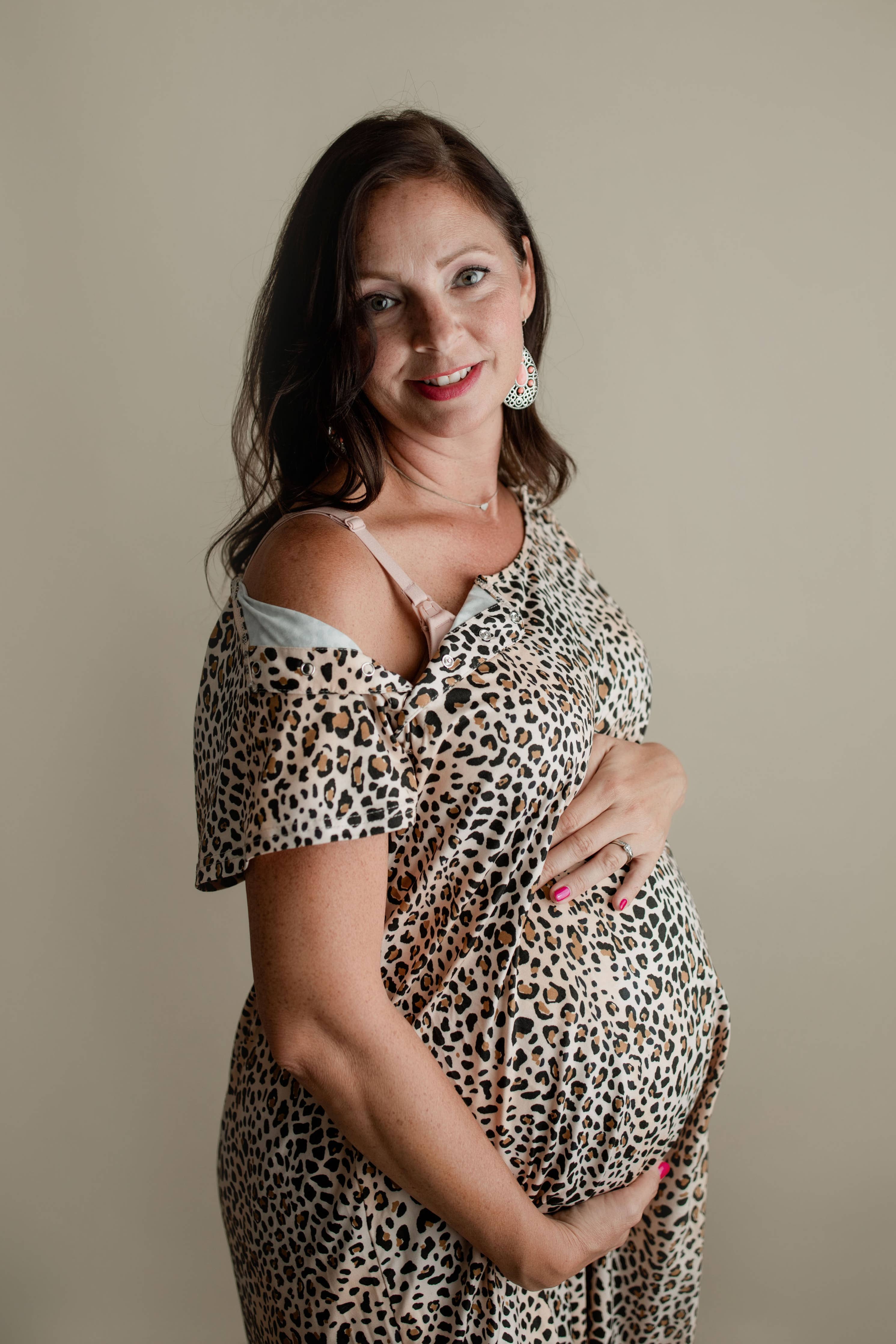 Bump Friendly Mama Leopard  Gown