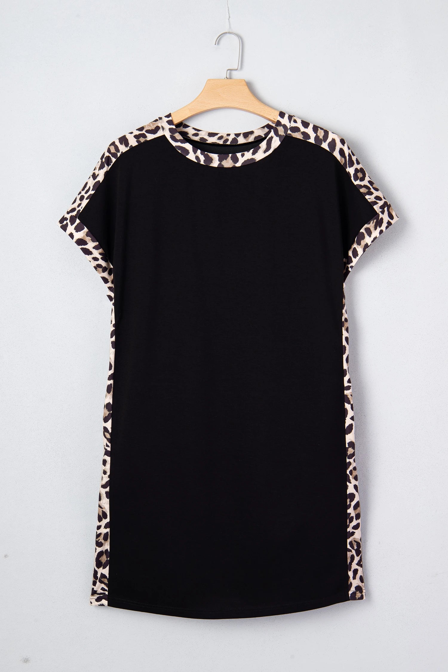 Leopard Patch Pocket Dress - Black