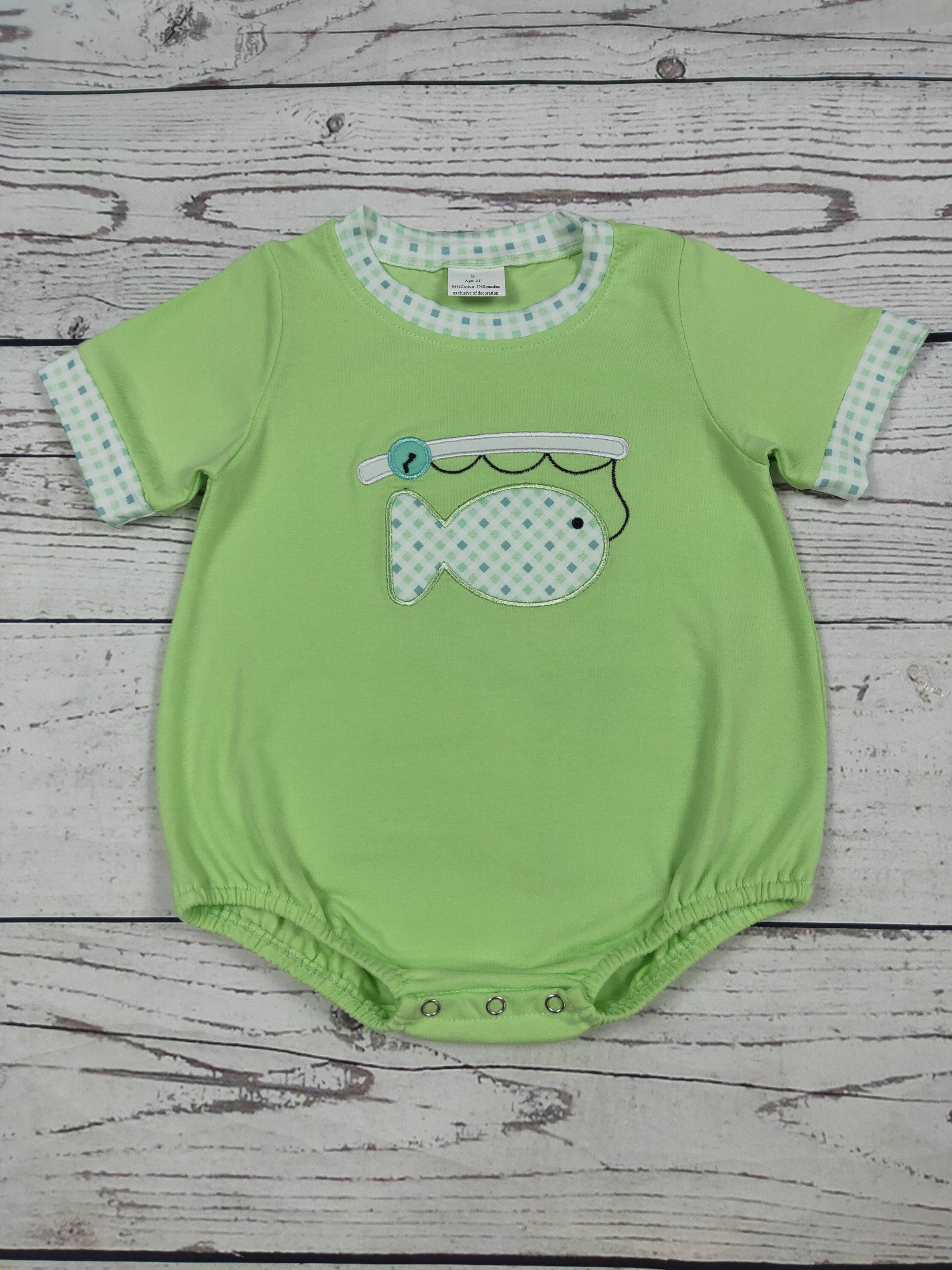 Little Catch Fishing Appliqué Bubble
