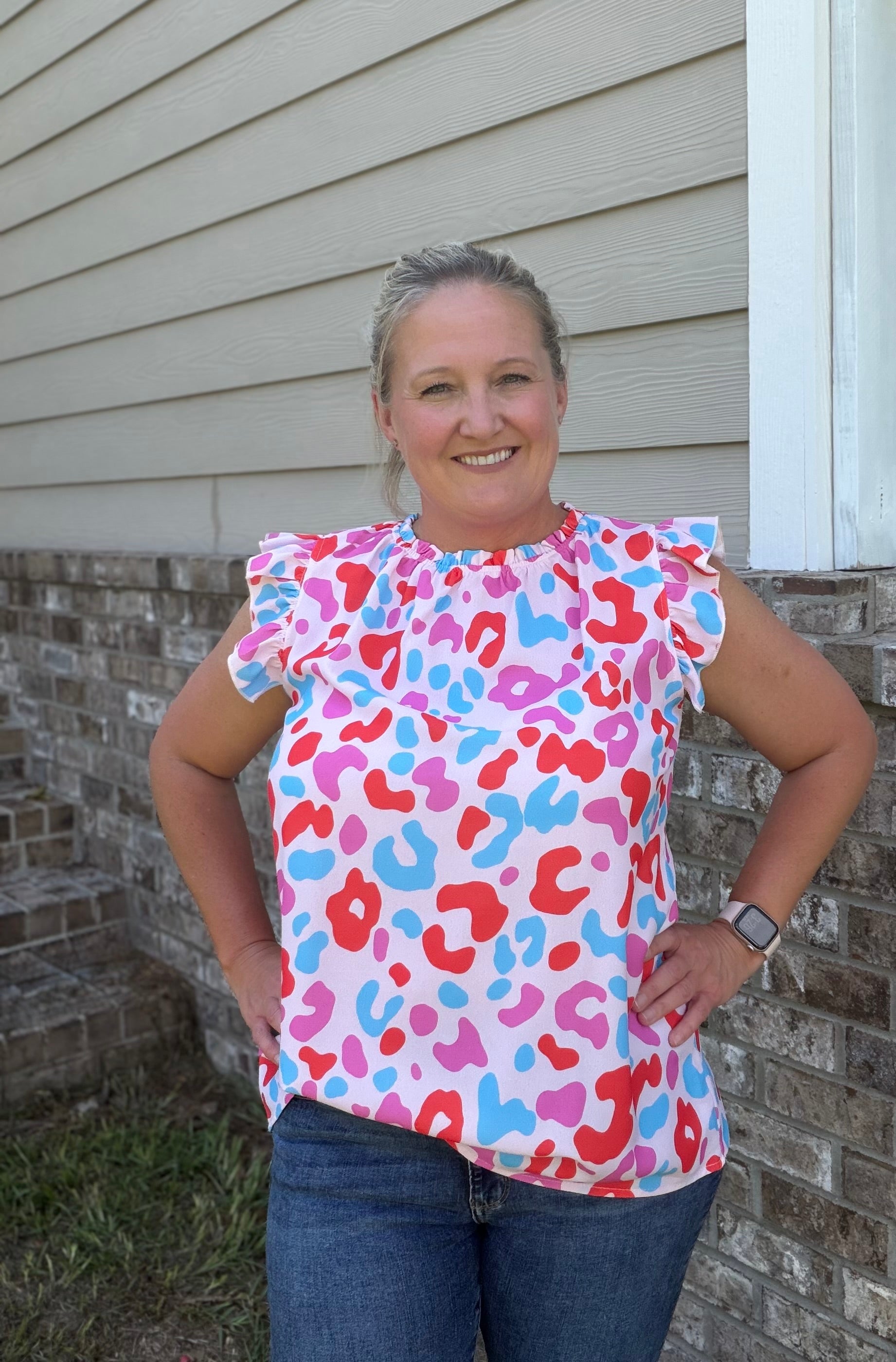 Color Me Happy Flutter Blouse