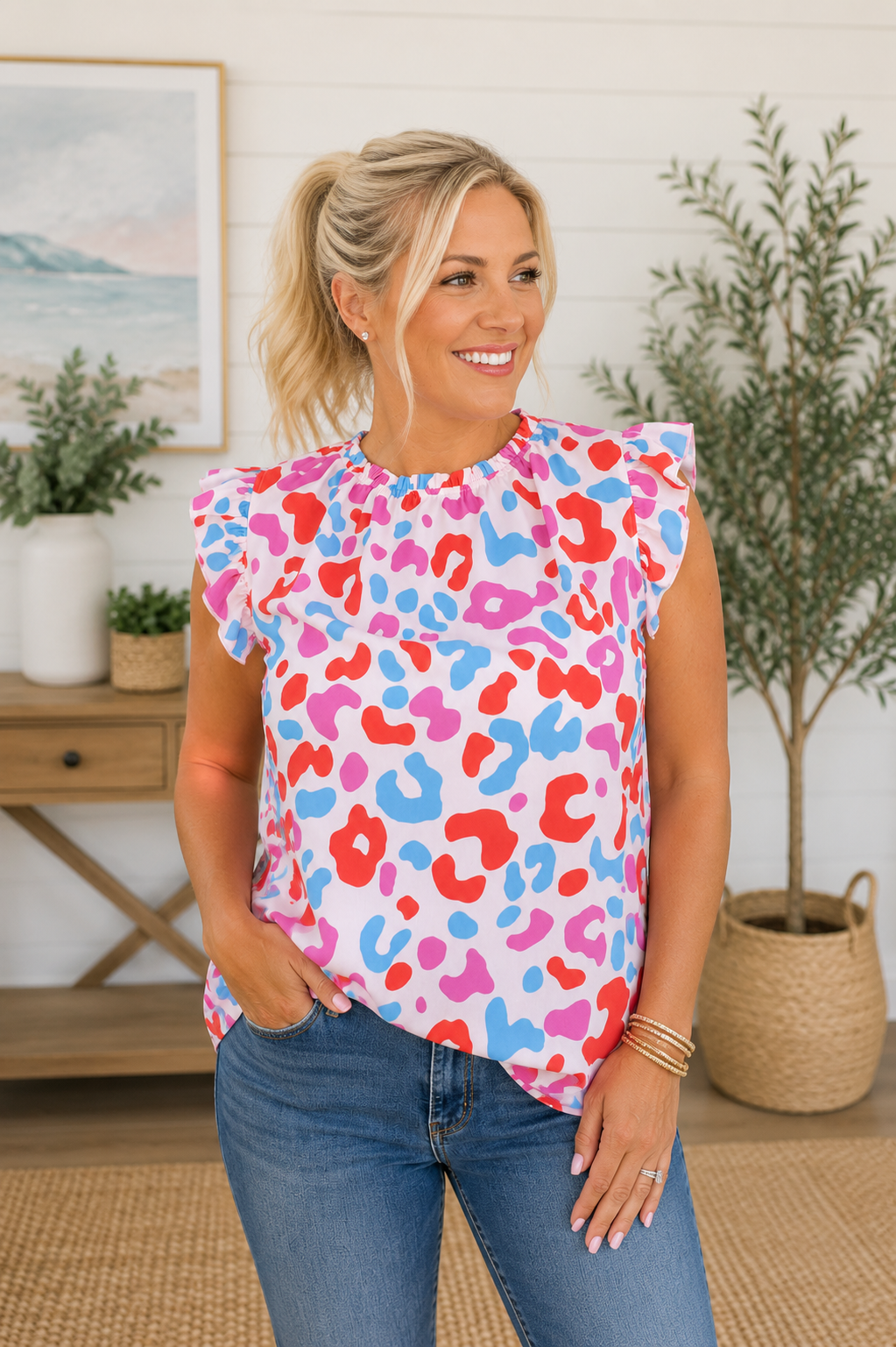 Color Me Happy Flutter Blouse