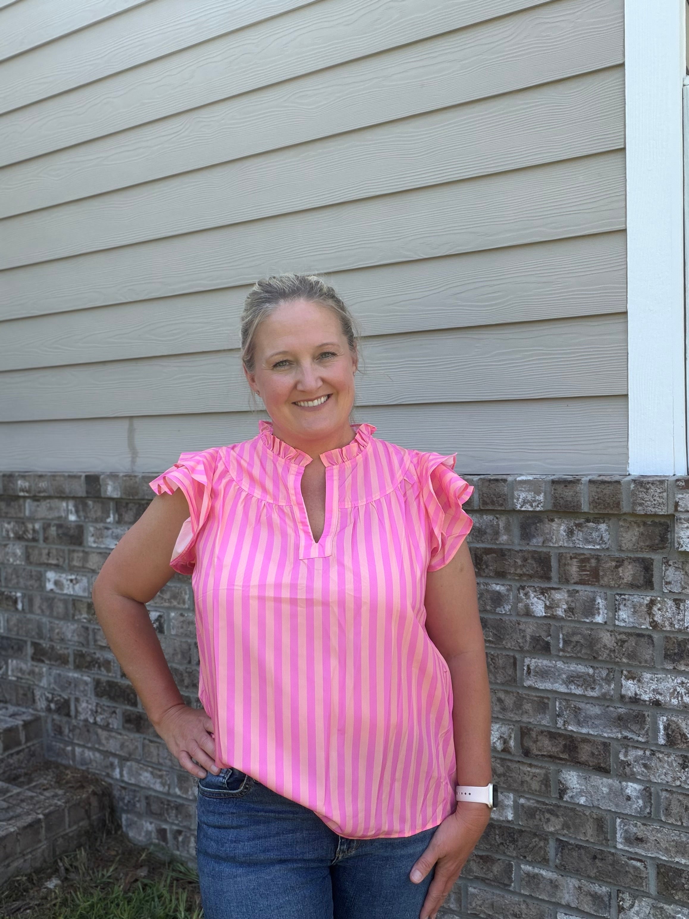 Pink Candy Stripe Cutie