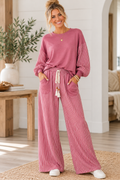 Weekend Retreat Striped
Wide-Leg Lounge Set