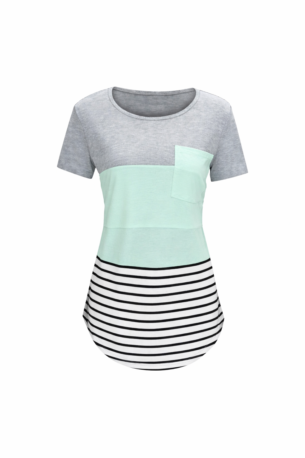Striped Stitch Nursing Top