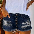Distressed Denim Shorts