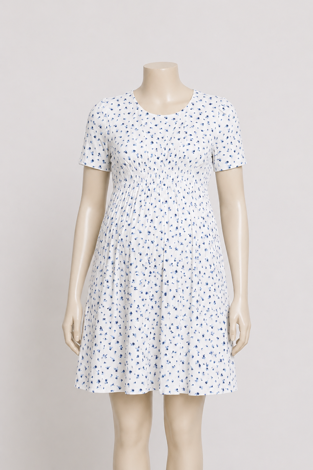Ivory Floral Babydoll Bump Friendly Dress