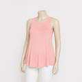 Pink Crinkle Ribbed Bump Friendly Racerback Tank