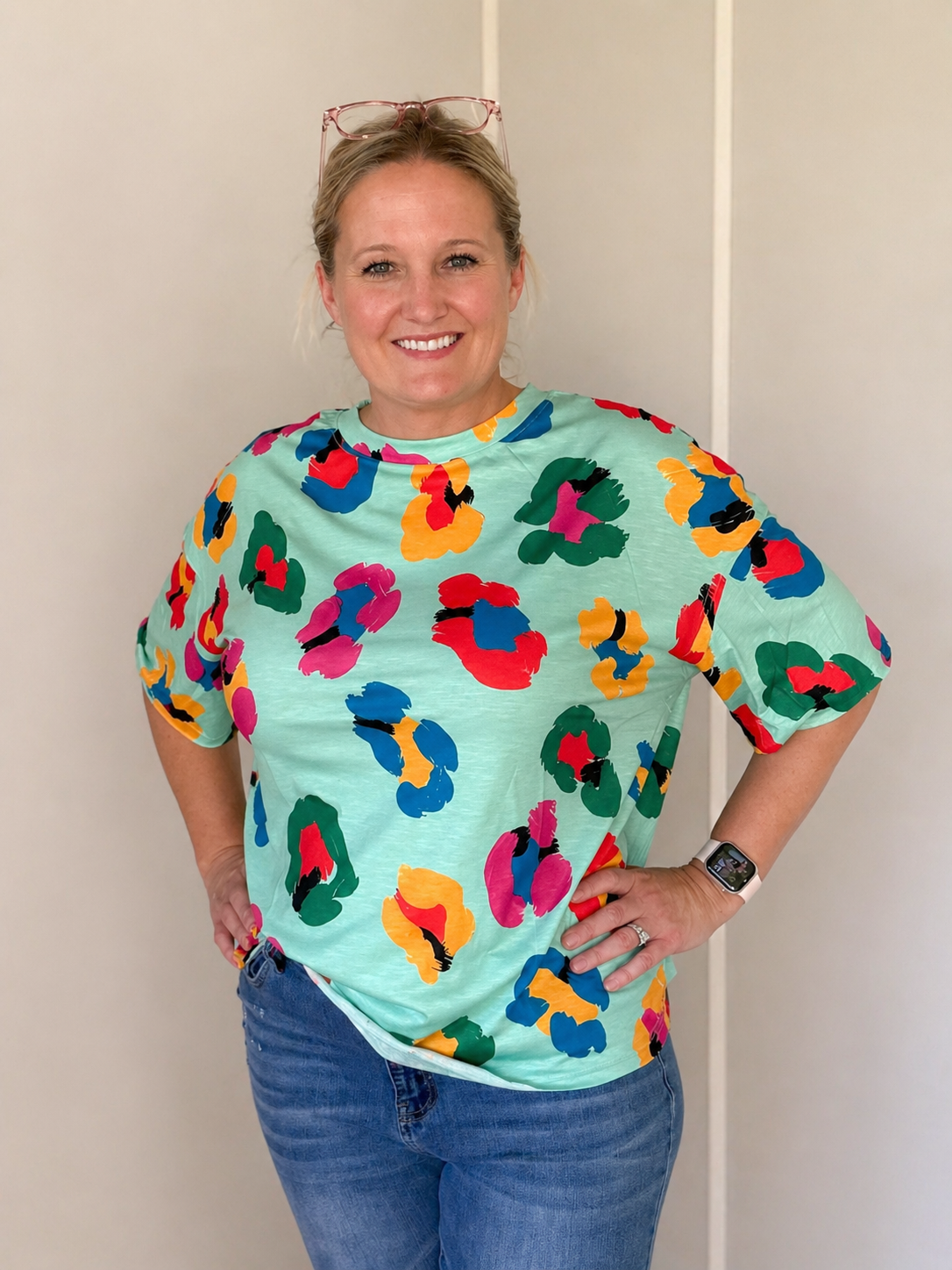 Paint Splash Leopard Top