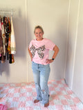 Beau Blue Light Wash Distressed WideLeg Denim