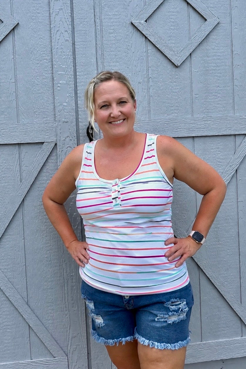Stripe & Snap Everyday Tank