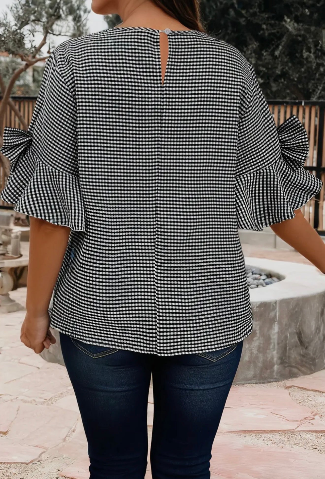Charmed in Plaid Bow Top