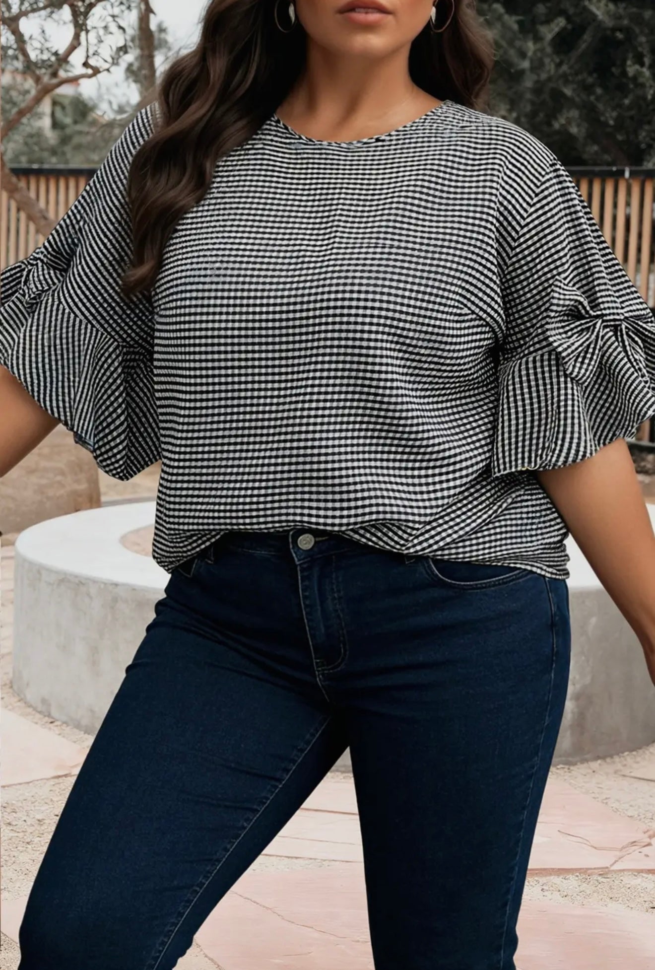 Charmed in Plaid Bow Top
