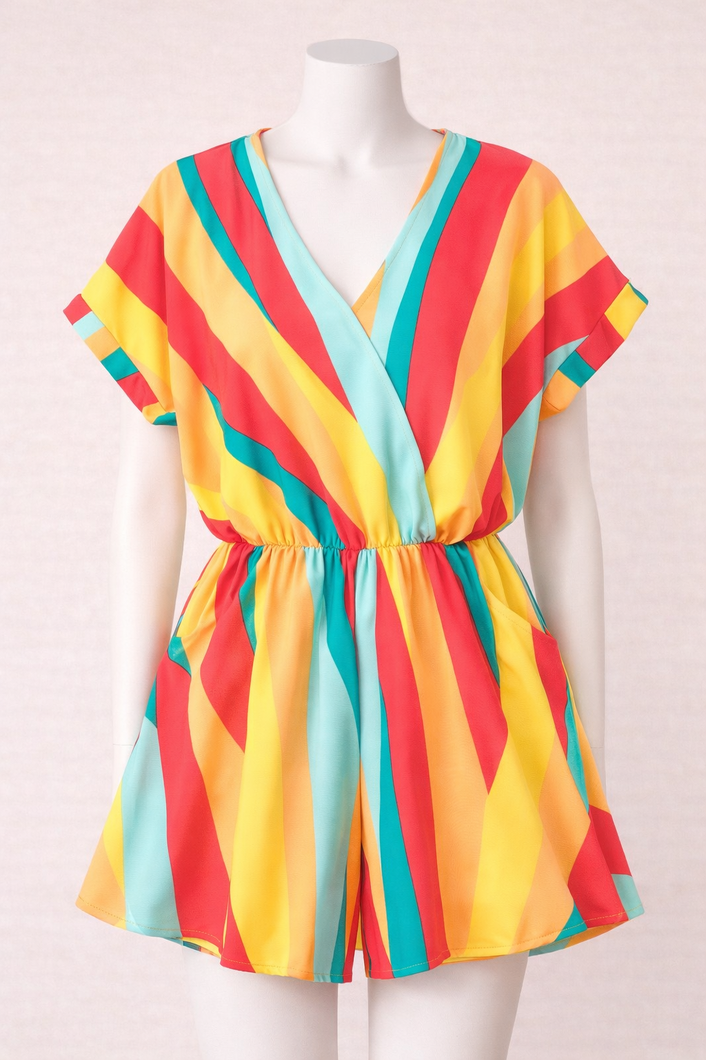 Yellow Stripe Romper