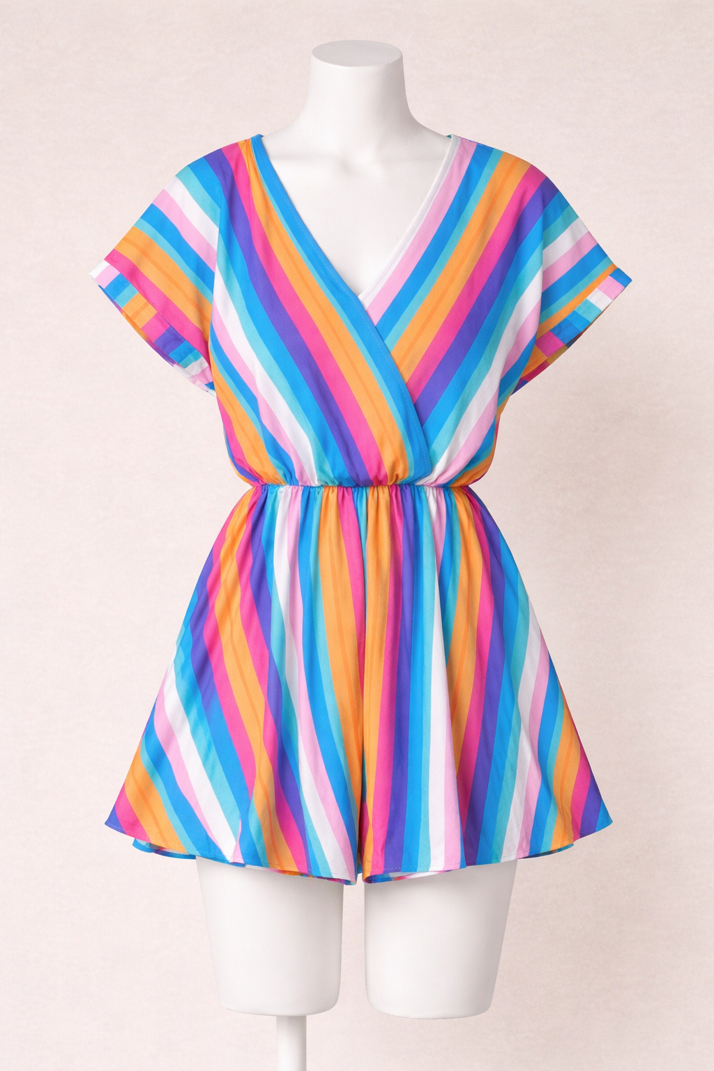 Blue Multi-Color Romper