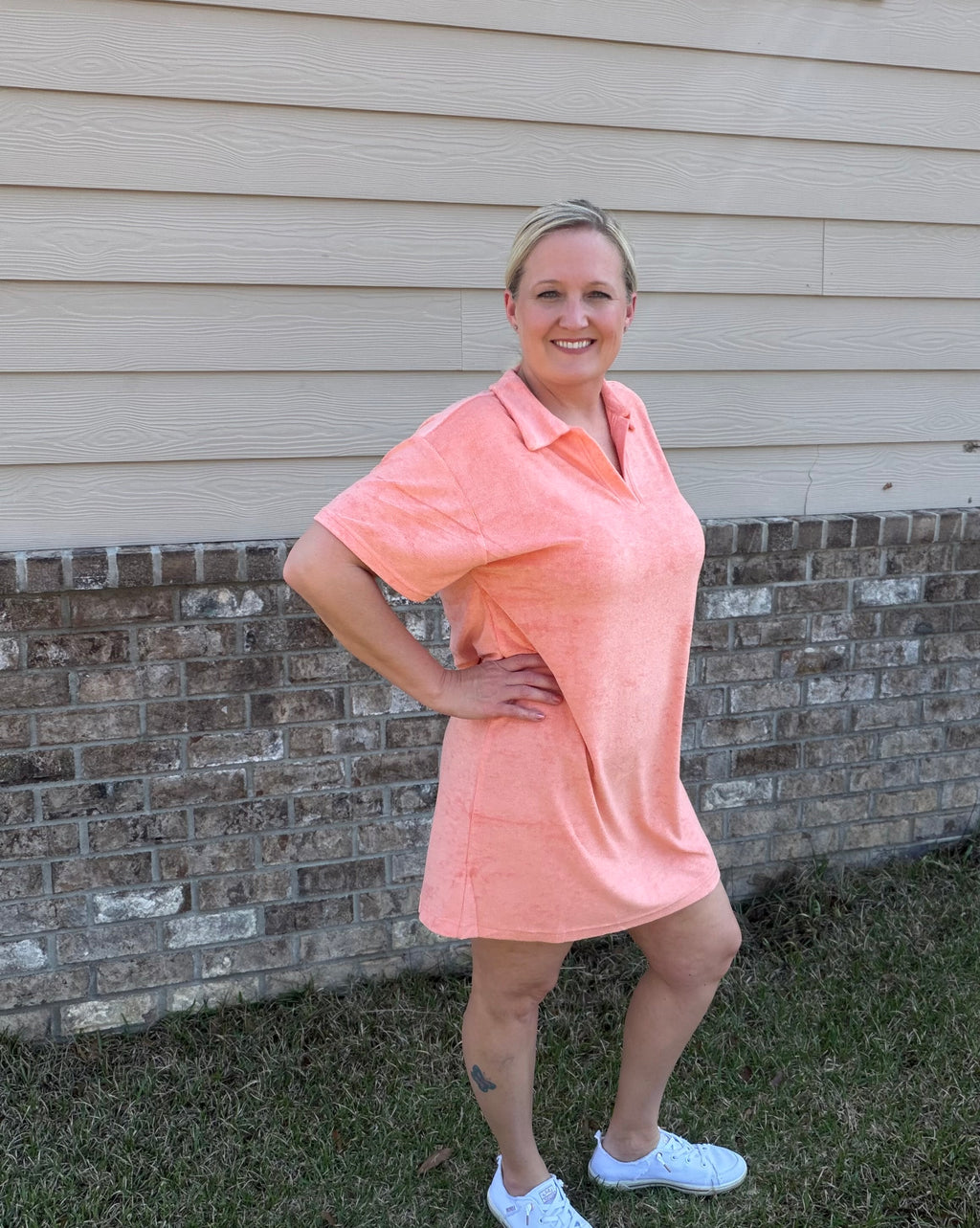 Throw-On & Go Coral Dress
