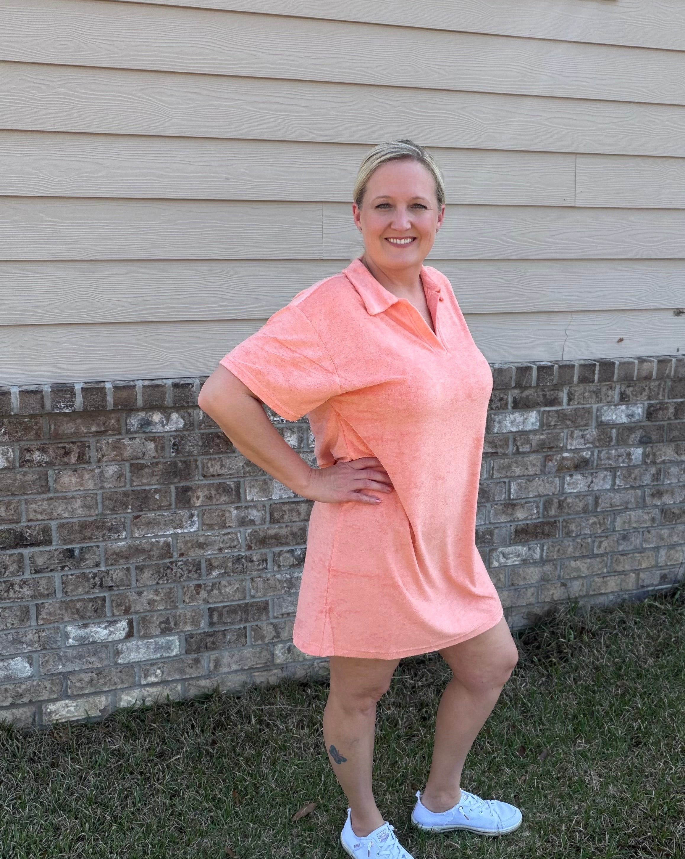 Throw-On & Go Coral Dress