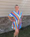 Blue Multi-Color Romper