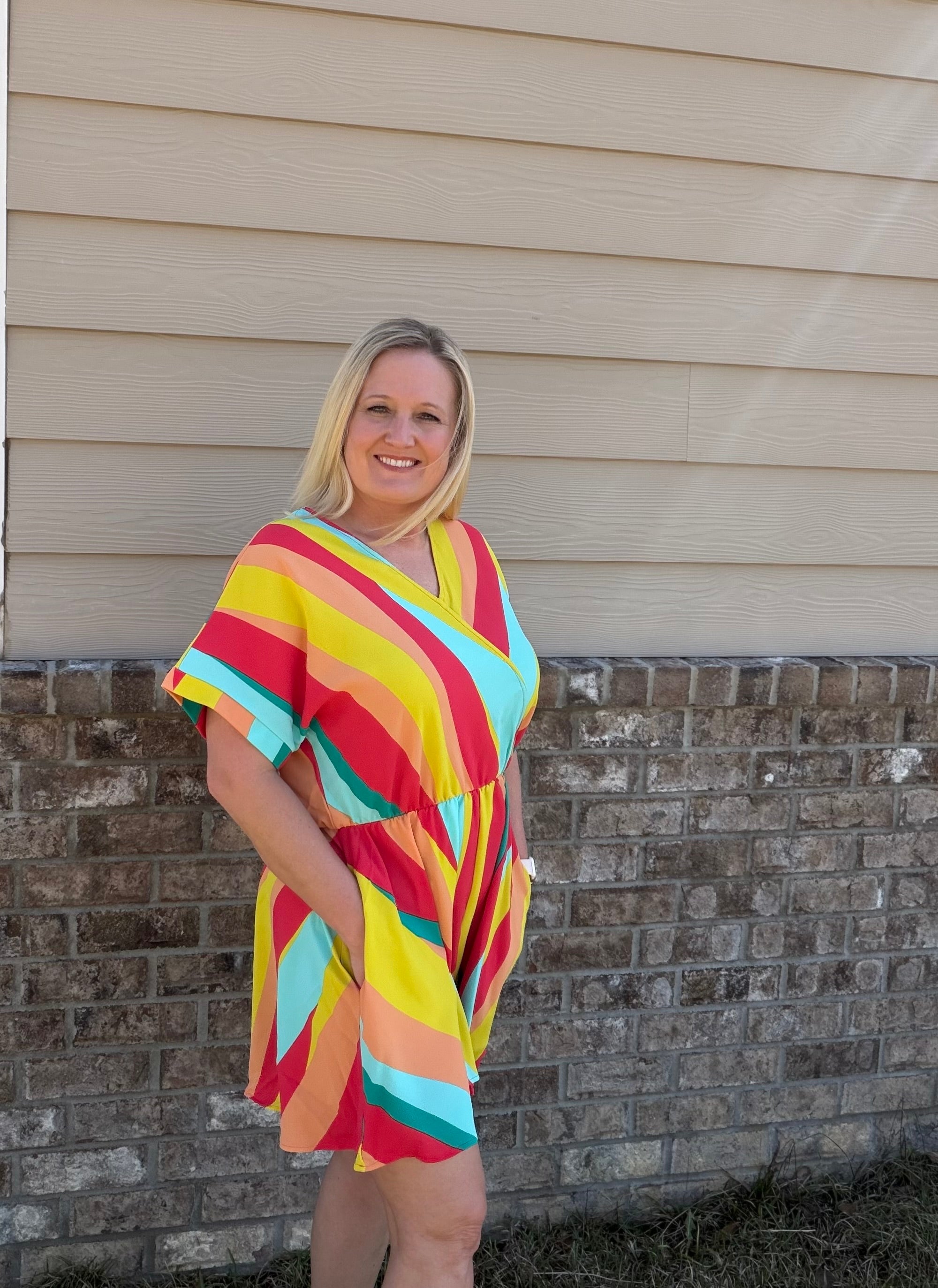 Yellow Stripe Romper