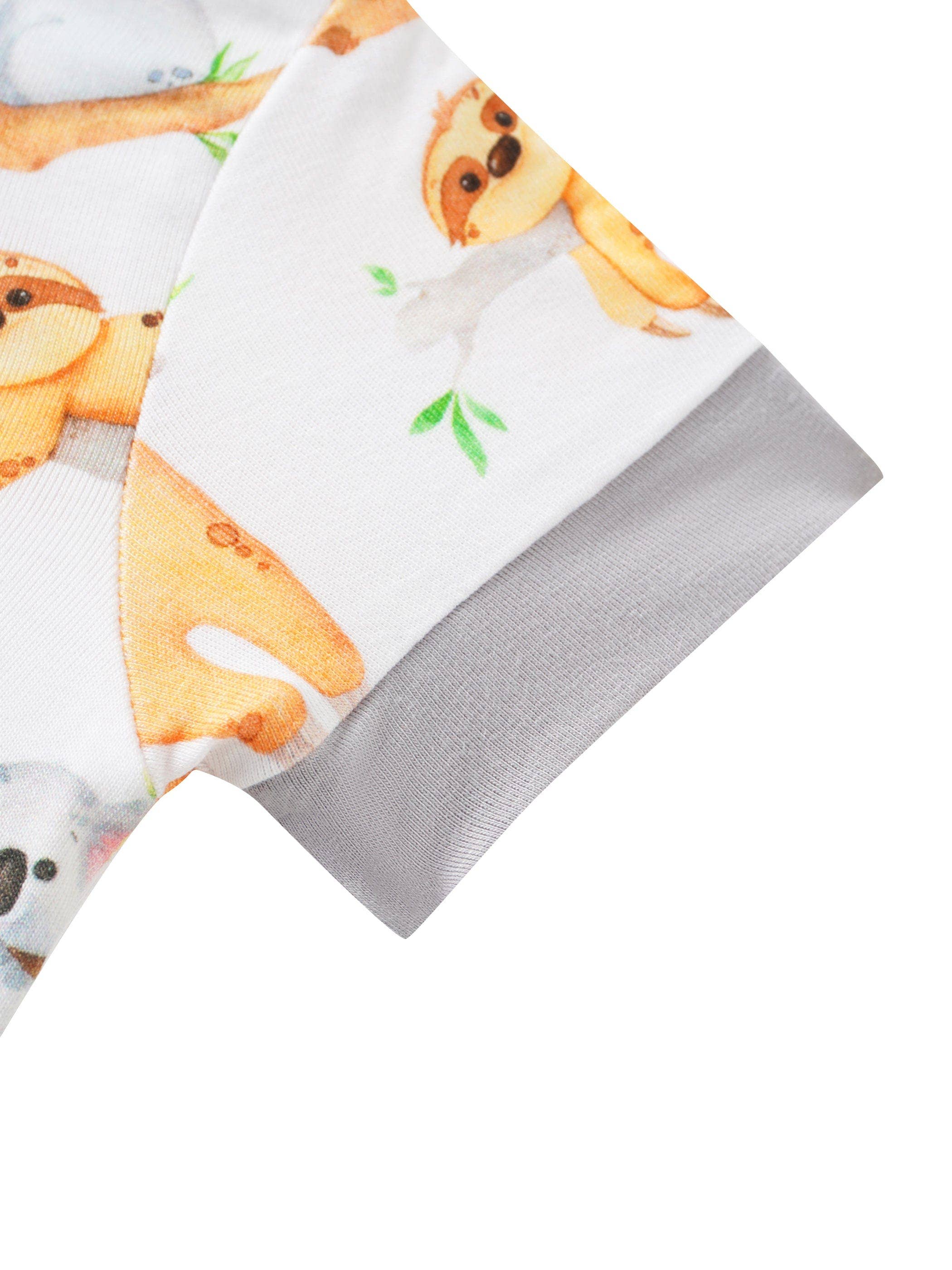 Sloth Bamboo Baby Shorty Zippy Romper