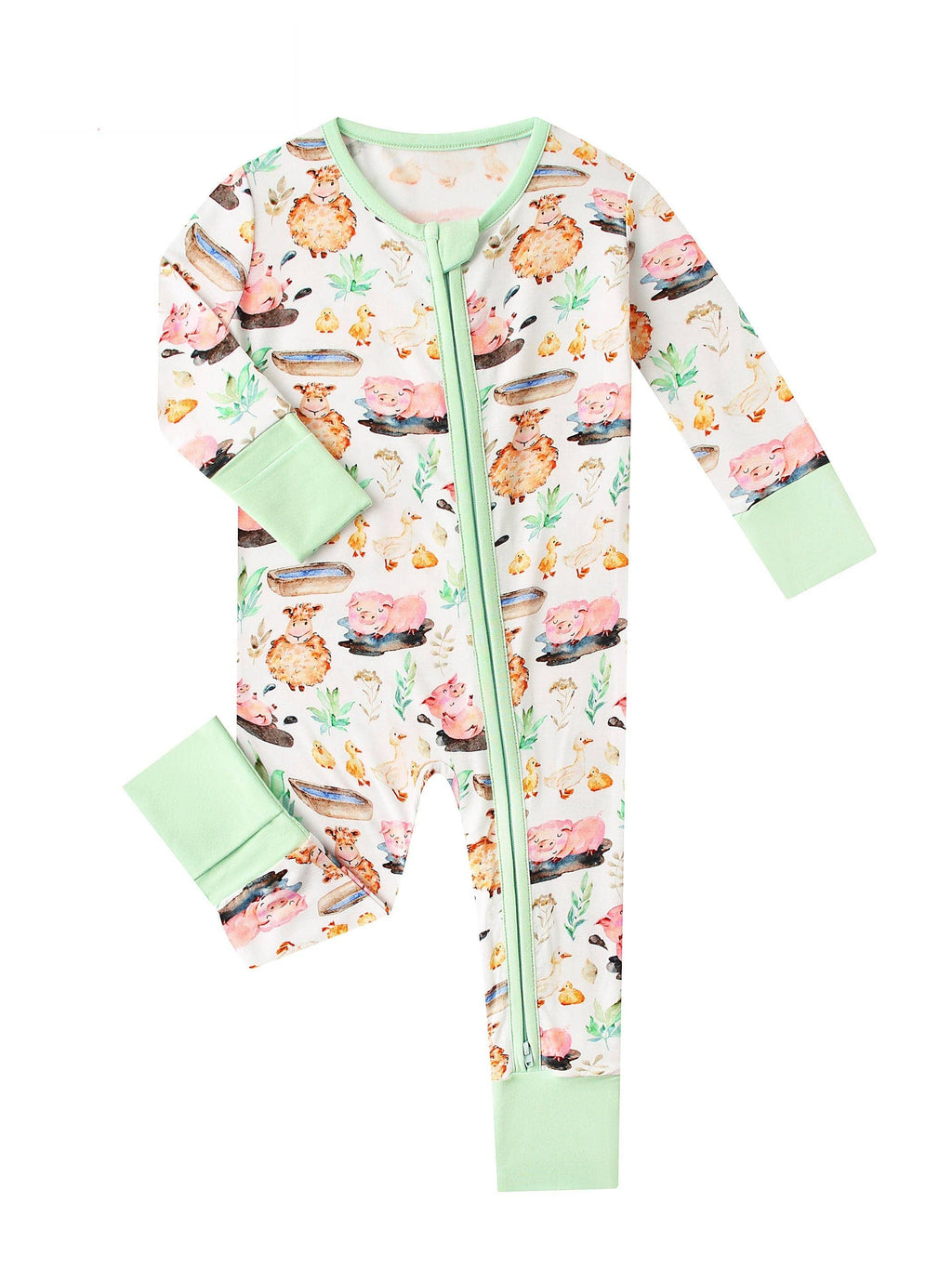 Farmyard Fun Bamboo Convertible Zippy Romper