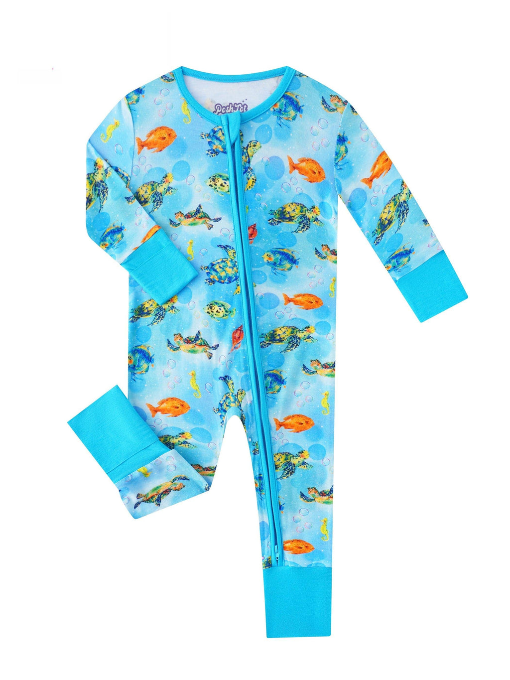Sea Turtle Bamboo Convertible Zippy Romper