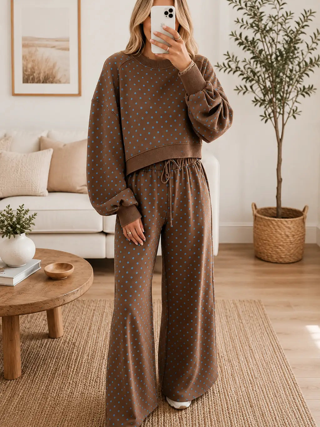 Playful Polka Dot Lounge Set
