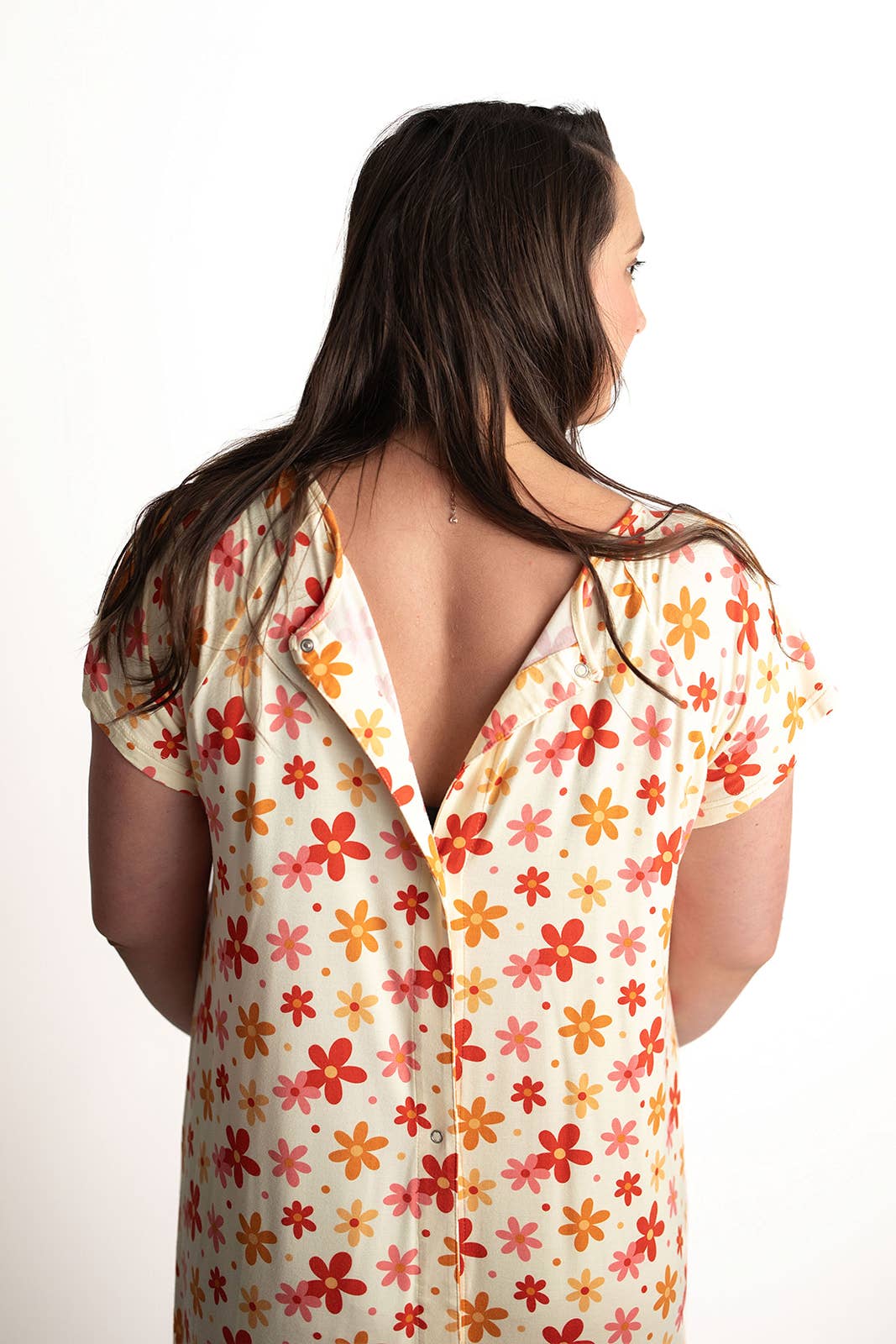 Groovy Floral Bump Friendly Gown