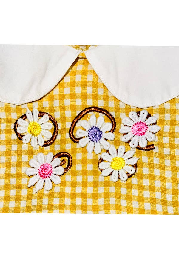 Sweet Mustard Bloom Romper + Hat