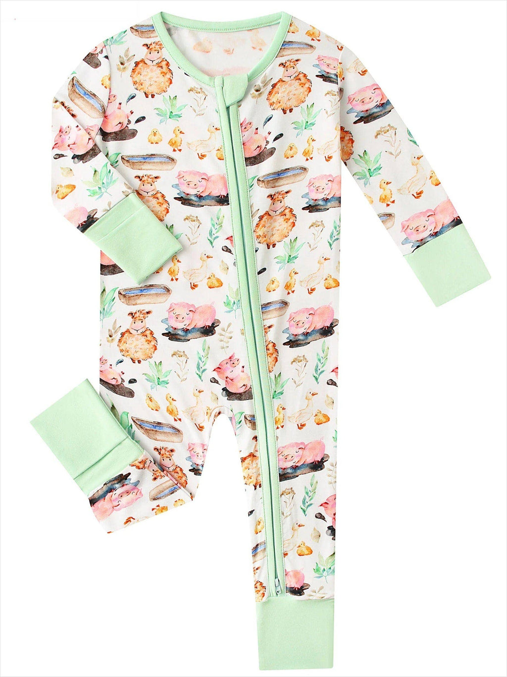 Farmyard Fun Bamboo Convertible Zippy Romper