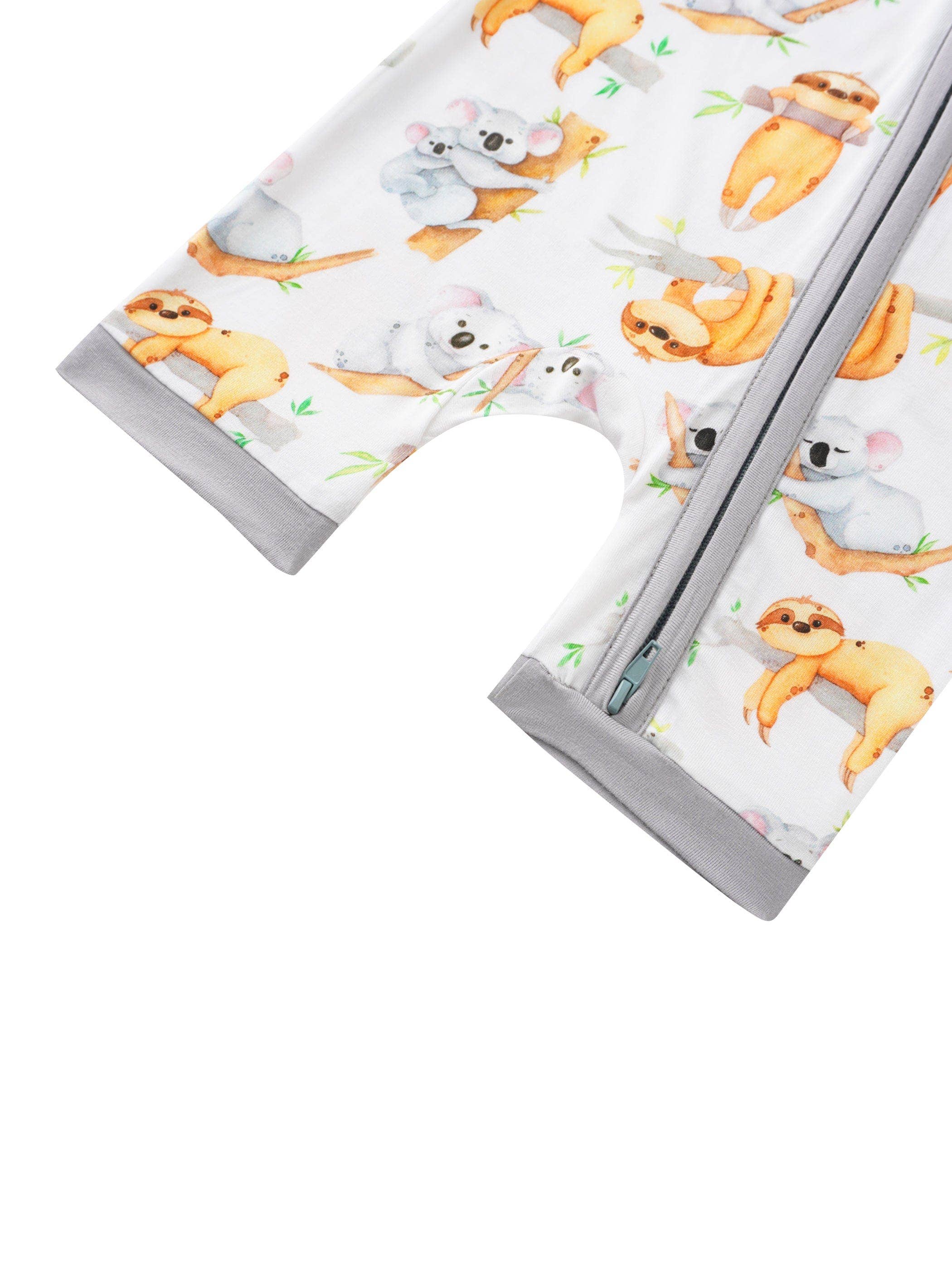 Sloth Bamboo Baby Shorty Zippy Romper