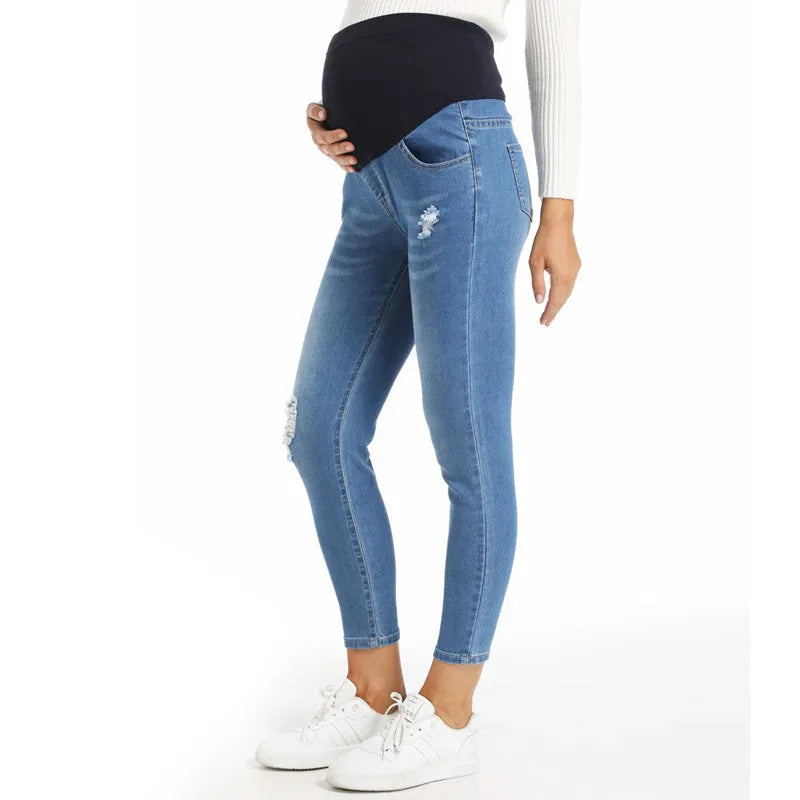 Slim Fit Ripped Bump-Friendly Jeans