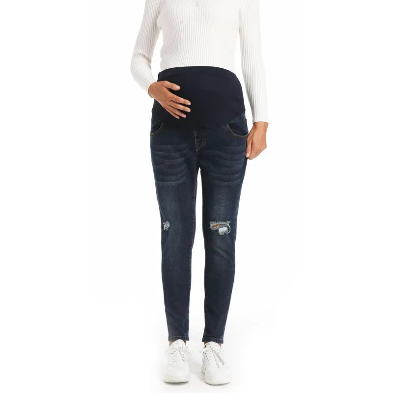Slim Fit Ripped Bump-Friendly Jeans
