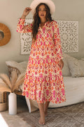 Sunset Western Print Maxi Dress